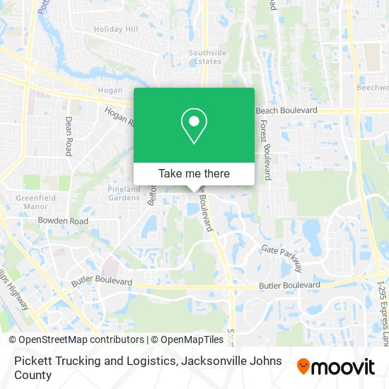 Pickett Trucking and Logistics map