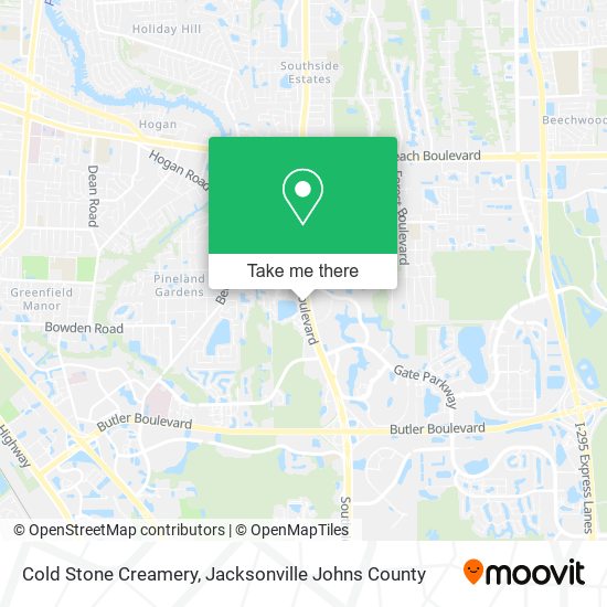 Cold Stone Creamery map