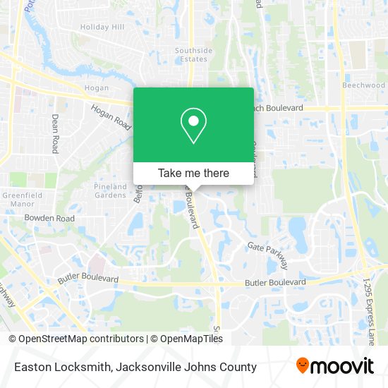 Mapa de Easton Locksmith
