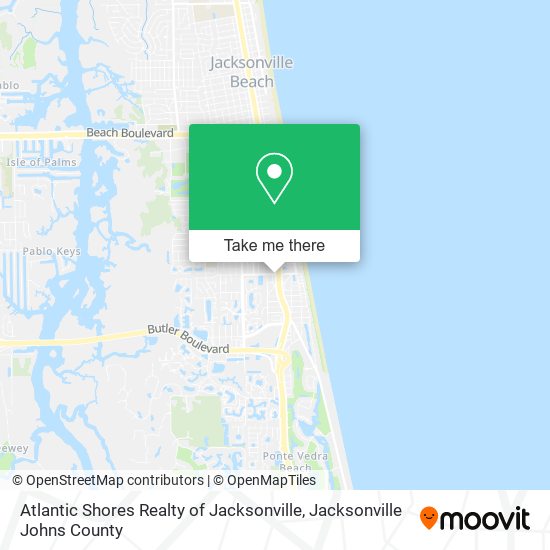 Atlantic Shores Realty of Jacksonville map