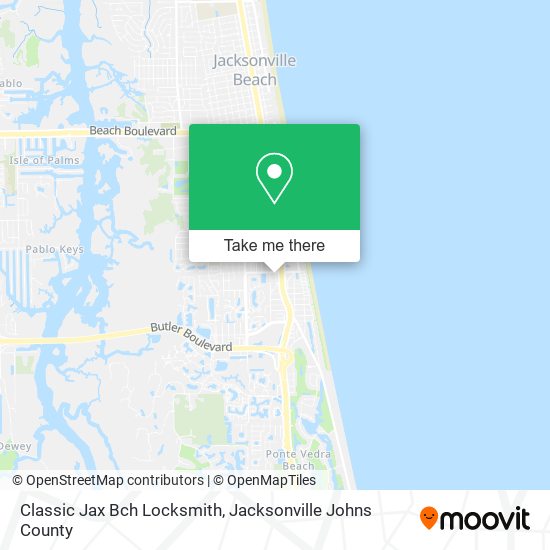 Classic Jax Bch Locksmith map