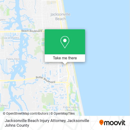 Mapa de Jacksonville Beach Injury Attorney