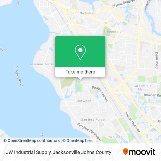 Mapa de JW Industrial Supply