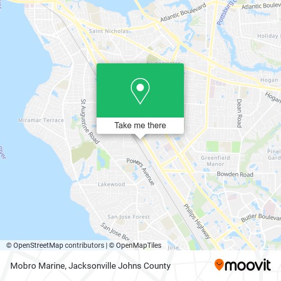 Mapa de Mobro Marine