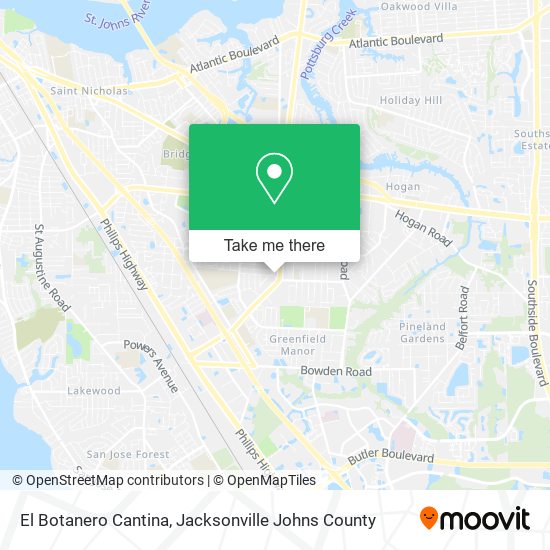 El Botanero Cantina map