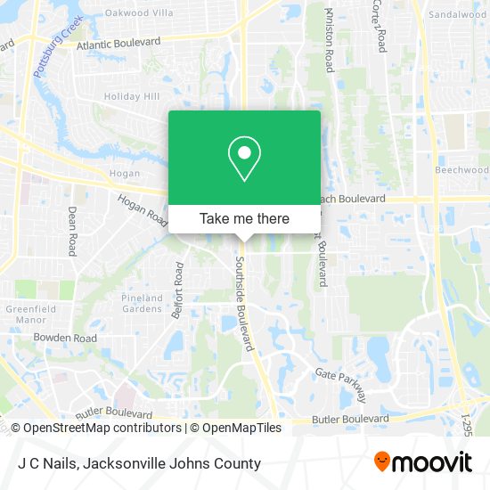 J C Nails map