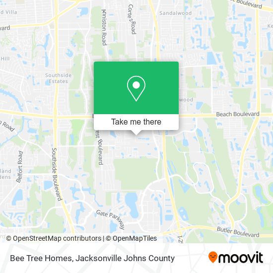 Mapa de Bee Tree Homes