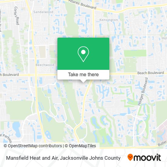 Mansfield Heat and Air map