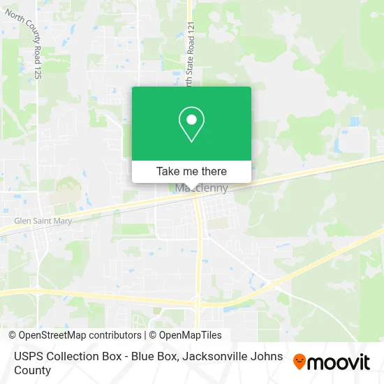 USPS Collection Box - Blue Box map