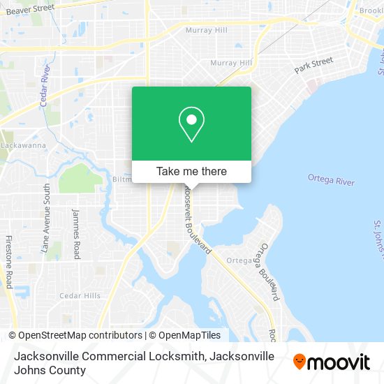 Mapa de Jacksonville Commercial Locksmith