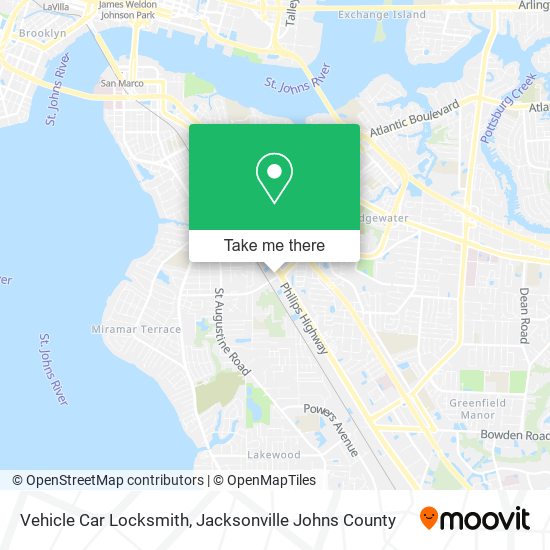 Vehicle Car Locksmith map