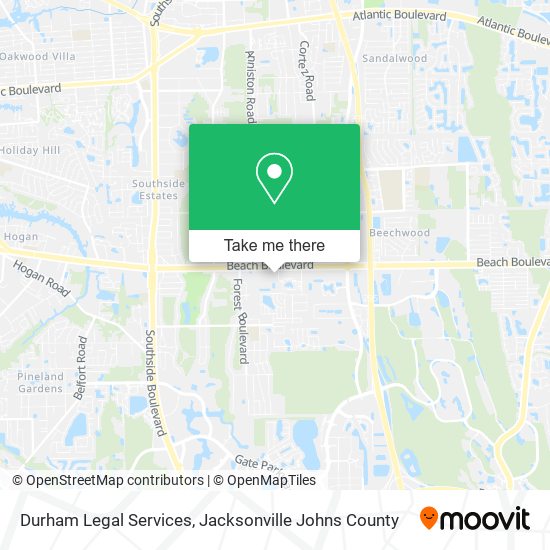 Durham Legal Services map