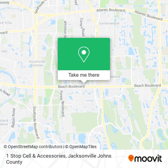 Mapa de 1 Stop Cell & Accessories