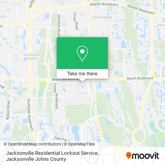 Jacksonville Residential Lockout Service map