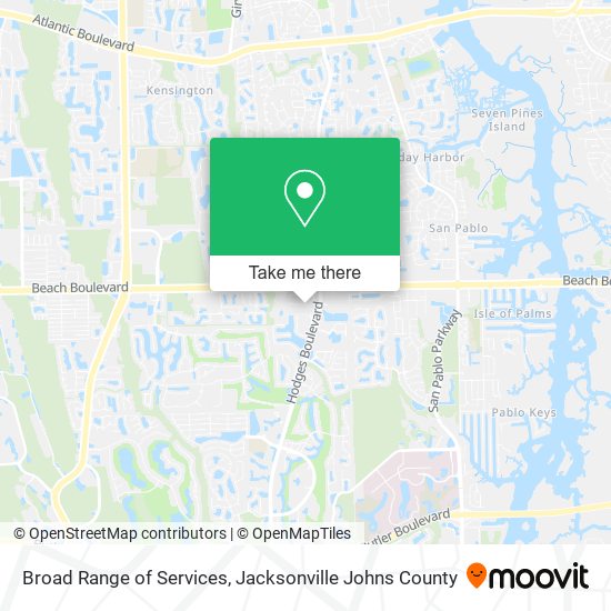 Broad Range of Services map
