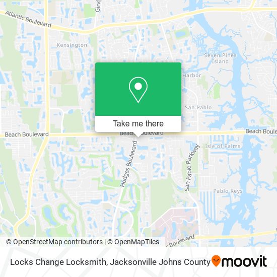 Mapa de Locks Change Locksmith