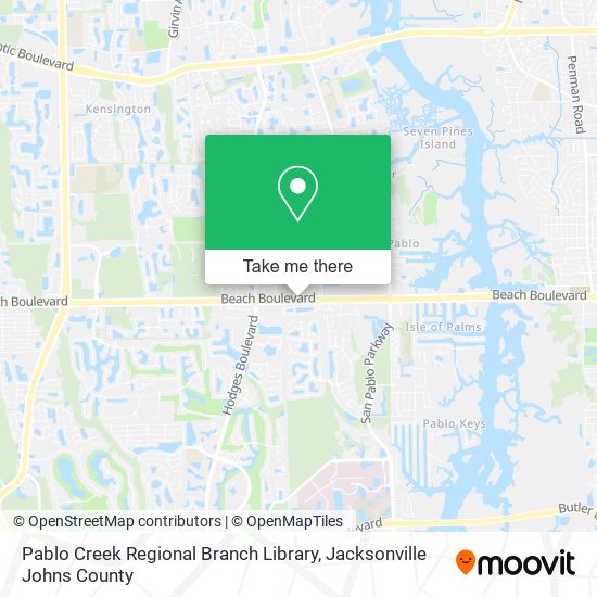 Mapa de Pablo Creek Regional Branch Library