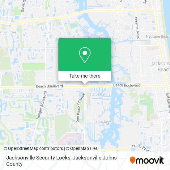 Mapa de Jacksonville Security Locks