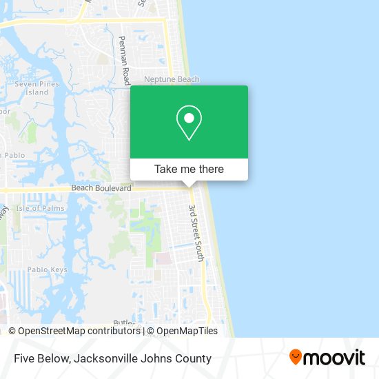 Five Below map