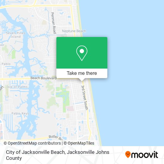 Mapa de City of Jacksonville Beach