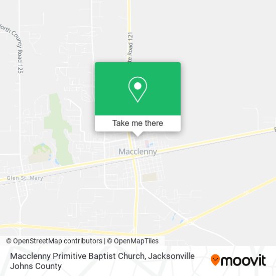 Macclenny Primitive Baptist Church map