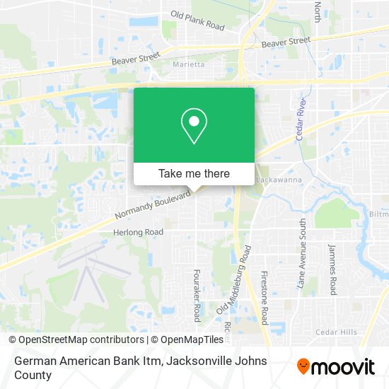 German American Bank Itm map