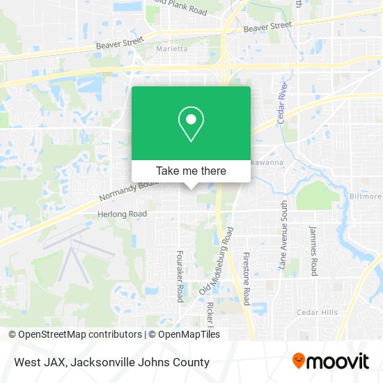 Mapa de West JAX