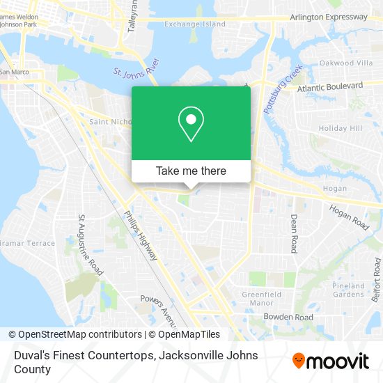 Mapa de Duval's Finest Countertops