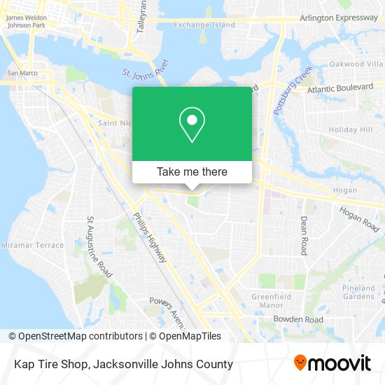 Kap Tire Shop map