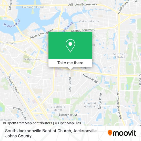 Mapa de South Jacksonville Baptist Church