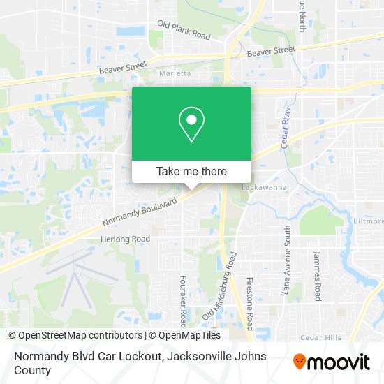 Normandy Blvd Car Lockout map