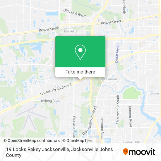 19 Locks Rekey Jacksonville map