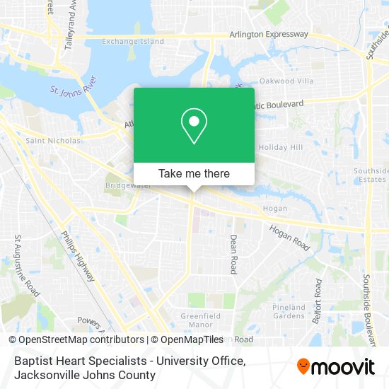 Baptist Heart Specialists - University Office map