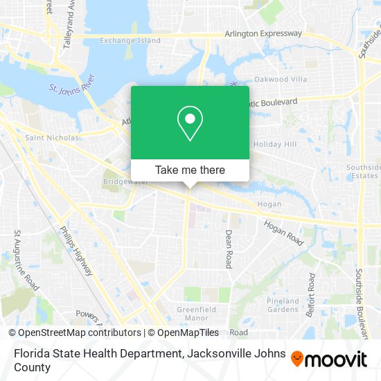 Mapa de Florida State Health Department