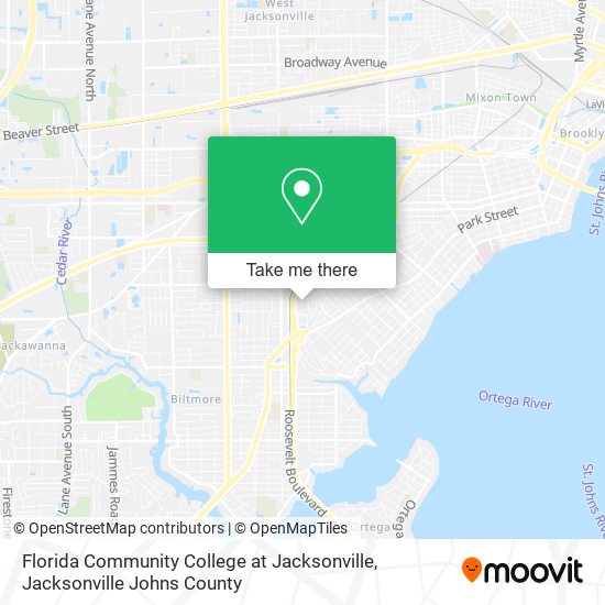 Florida Community College at Jacksonville map