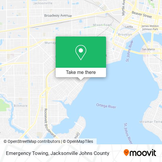 Emergency Towing map