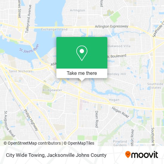 Mapa de City Wide Towing
