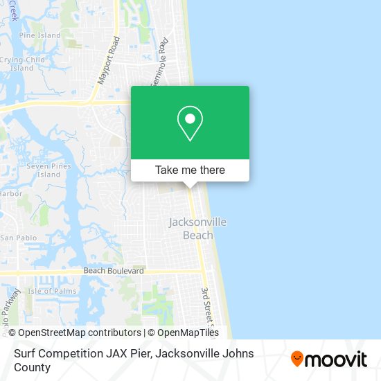 Mapa de Surf Competition JAX Pier