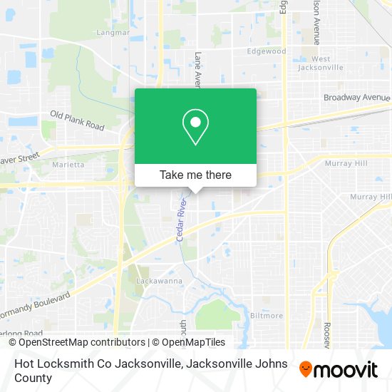 Hot Locksmith Co Jacksonville map