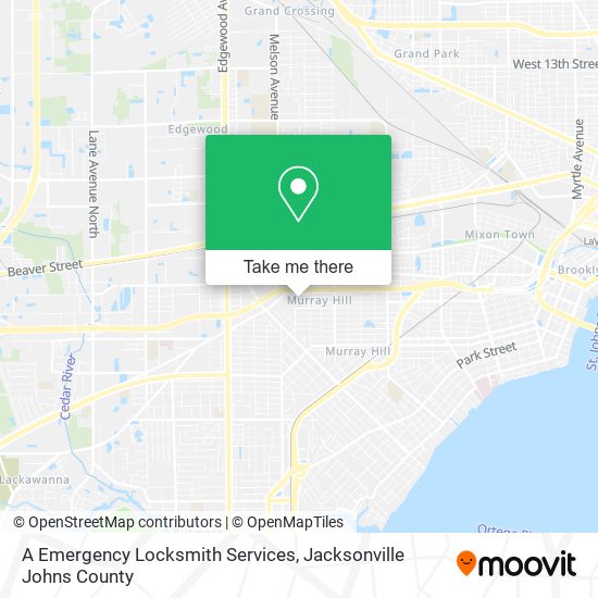 A Emergency Locksmith Services map