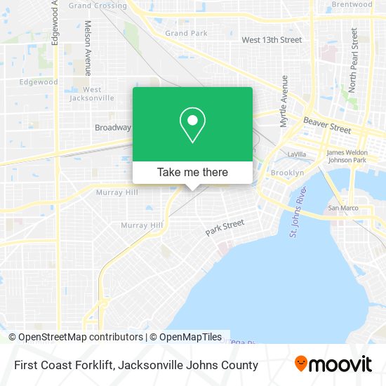 First Coast Forklift map
