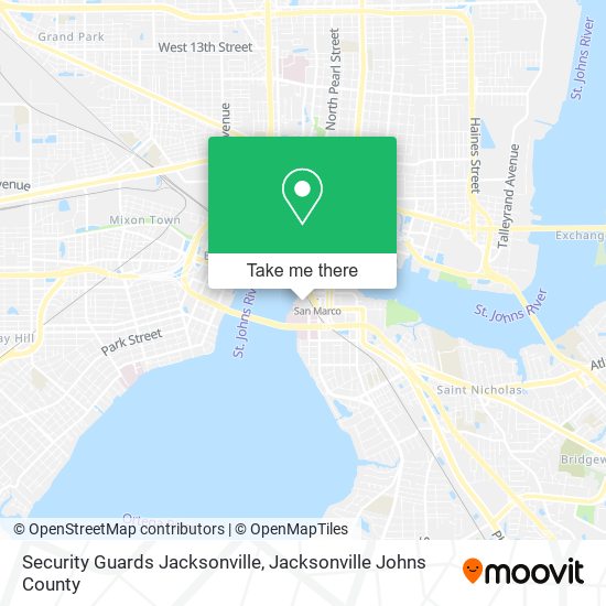 Security Guards Jacksonville map