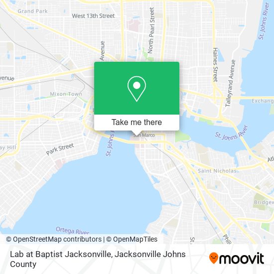 Lab at Baptist Jacksonville map