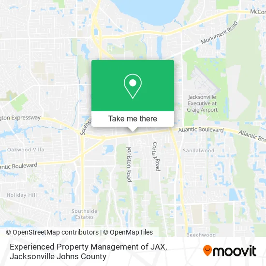 Mapa de Experienced Property Management of JAX