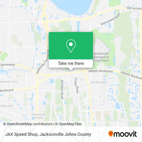 JAX Speed Shop map