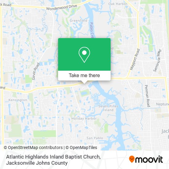Atlantic Highlands Inland Baptist Church map