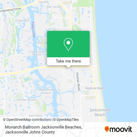 Monarch Ballroom Jacksonville Beaches map