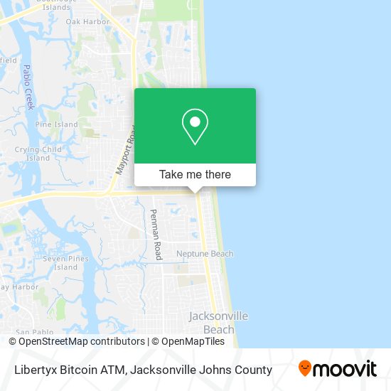 Mapa de Libertyx Bitcoin ATM