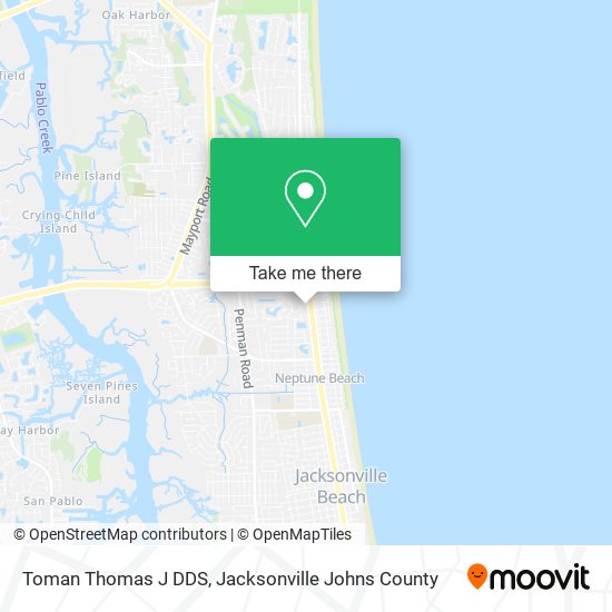 Toman Thomas J DDS map