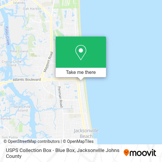 USPS Collection Box - Blue Box map